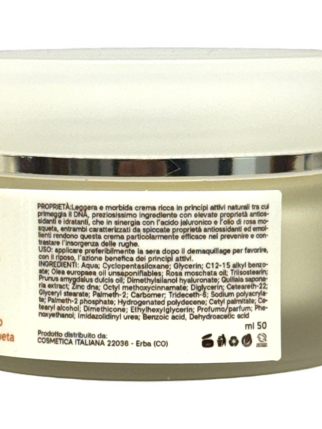 Crema Notte – Acido Ialuronico & Rosa Mosqueta (50 ml)