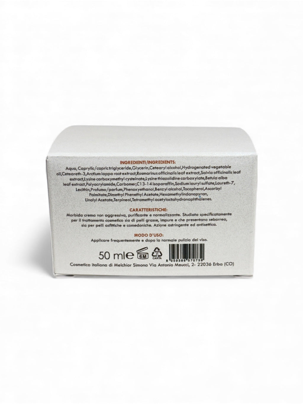 Crema Purificante con Bardana