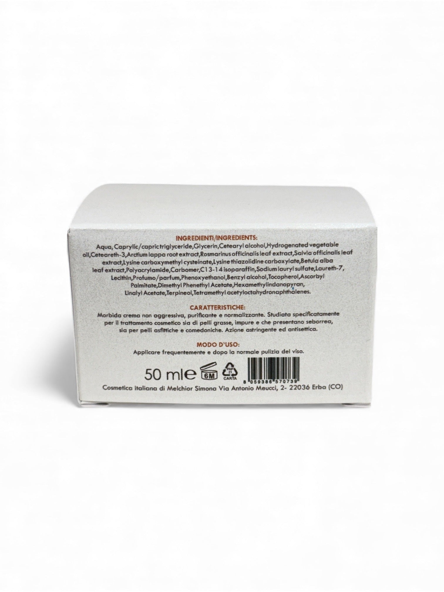 Crema Purificante con Bardana