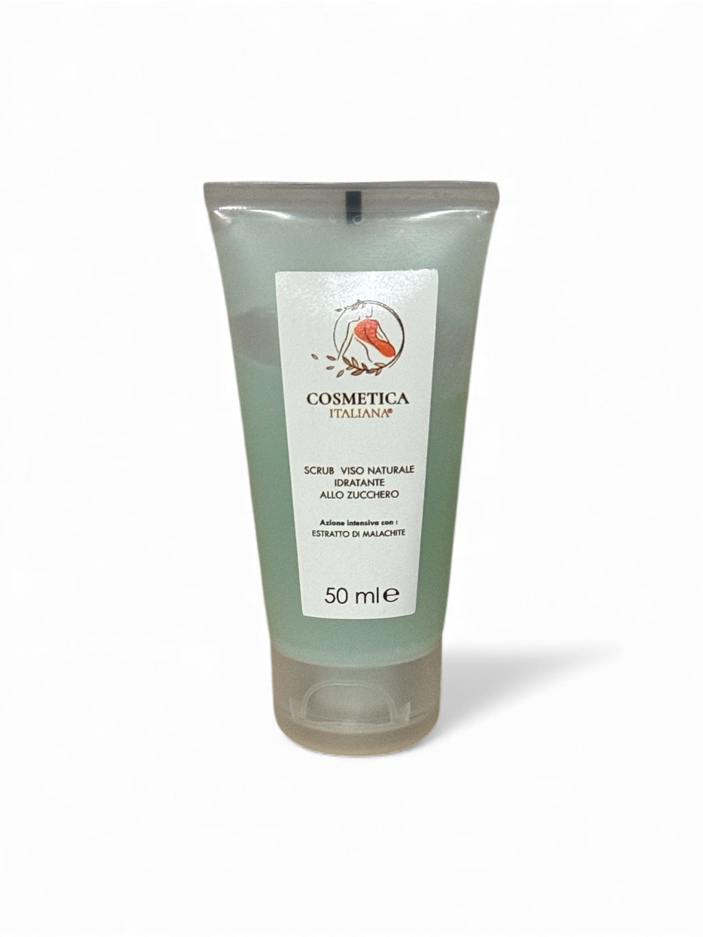 SCRUB VISO NATURALE IDRATANTE allo Zucchero – con Estratto di Malachite