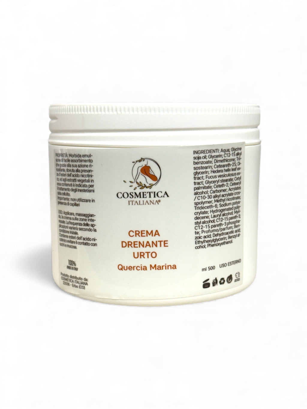 Crema Drenante Urto – Quercia Marina (500 ml)